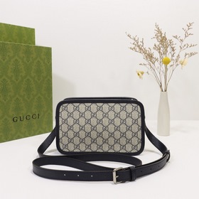 GUCCI Сумка через плечо Модель： 658572 Синий синей кожей Размеры