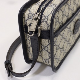 GUCCI Сумка через плечо Модель： 658572 Синий синей кожей Размеры