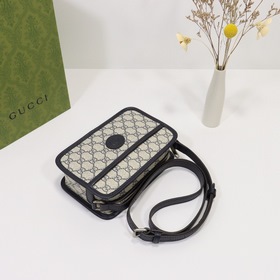 GUCCI Сумка через плечо Модель： 658572 Синий синей кожей Размеры