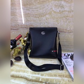 GUCCI Мужская сумка через плечо из кожи первого слоя, модель -3 М