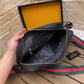 GUCCI Мужская сумка через плечо из кожи, модель 0265 GUCCl, импо