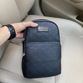 GUCCI Мужская сумка на грудь из импортной кожи Модель： 6082 Предн