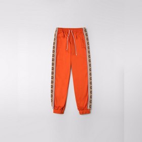 GUCCI Брюки с тканым поясом, оранжевые
