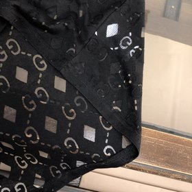 GUCCI Мужская и женская футболка с круглым вырезом и короткими ру