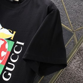 GUCCI Гуччи Весна-лето Пара для влюбленных Короткий рукав с принт