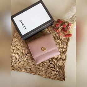 Короткий кожаный кошелек GUCCI, артикул： 456122 Импортная натурал