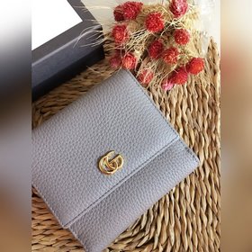 Короткий кожаный кошелек GUCCI, артикул： 456122 Импортная натурал