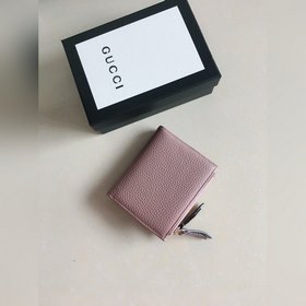GUCCI Кожаный кошелек с двумя металлическими застежками, модель 4