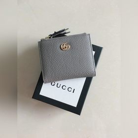 GUCCI Кожаный кошелек с двумя металлическими застежками, модель 4