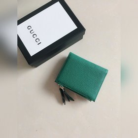 GUCCI Кожаный кошелек с двумя металлическими застежками, модель 4
