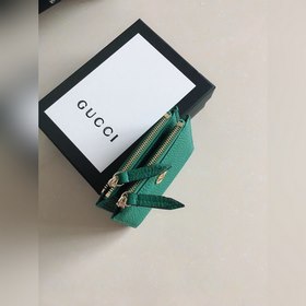 GUCCI Кожаный кошелек с двумя металлическими застежками, модель 4