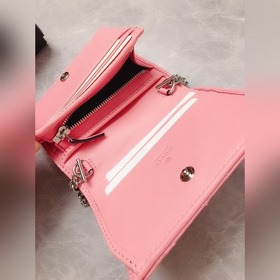 GUCCI Весна-лето Новый цвет макарон Снимаемый мини-кошелек с цепо