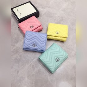 GUCCI Весенне-летний кошелек короткого типа в новых цветах макаро