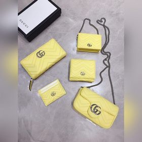 GUCCI Весенне-летний кошелек короткого типа в новых цветах макаро