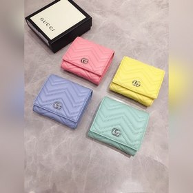 GUCCI Весенне-летний кошелек короткого типа в новых цветах макаро