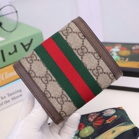 GUCCI Артикул： 523174 Коричневый ПВХ Кожа Новая модель кошелька