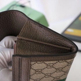 Новая модель GUCCI, артикул： 523153, коричневый ПВХ, кожа Ophidia