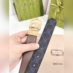 Классический популярный ремень Gucci из кожи бычка с двусторонней