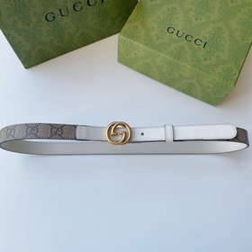 GUCCI Осень-зима 2017-2018 Женский тонкий пояс Знаковый логотип G