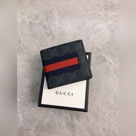 GUCCI Кошелек синей и красной полосками Модель： 408827 Оригинальн