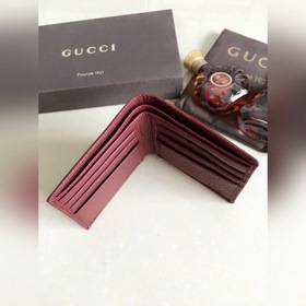 GUCCI Новейший мужской кошелек с коротким клапаном из натуральной