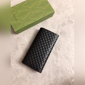 GUCCI Новейший кошелек с двумя складками, артикул： 449393 Оригина