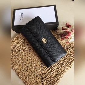 Длинный кожаный кошелек GUCCI, модель № 456116 Импортная натурал
