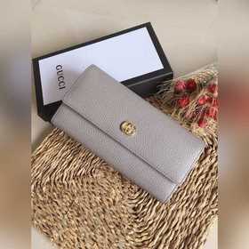 Длинный кожаный кошелек GUCCI, артикул： 456116 Импортная натурал