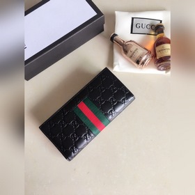 Новый кошелек GUCCI с красно-зеленой полоской, модель： 408836 Ори