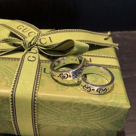 Gucci Ghost серебряное кольцо 6 мм, пара, для близких друзей