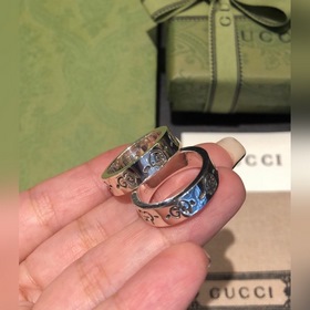 Gucci Ghost серебряное кольцо 6 мм, пара, для близких друзей
