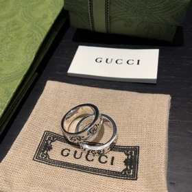 Gucci Ghost серебряное кольцо 6 мм, пара, для близких друзей