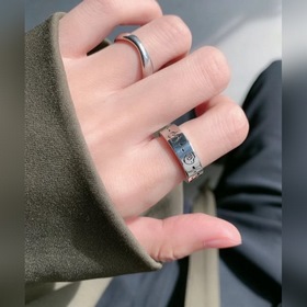 Gucci Ghost серебряное кольцо 6 мм, пара, для близких друзей