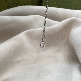 Gucci 925 серебряный кулон-сердце на цепочке Размер： 16 см, 18 см