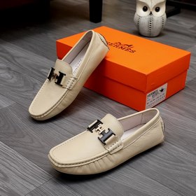 HERMES Черные классические туфли с закрытым носком Изготовлены из