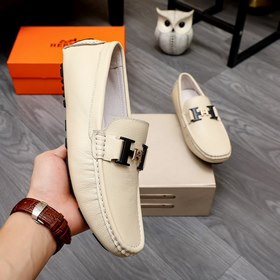 HERMES Черные классические туфли с закрытым носком Изготовлены из