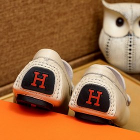 HERMES Черные классические туфли с закрытым носком Изготовлены из