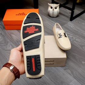 HERMES Черные классические туфли с закрытым носком Изготовлены из
