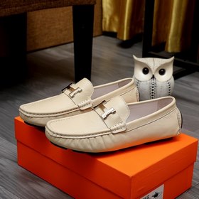 HERMES Черные классические туфли с закрытым носком Изготовлены из
