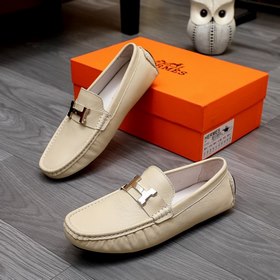 HERMES Черные классические туфли с закрытым носком Изготовлены из