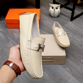 HERMES Черные классические туфли с закрытым носком Изготовлены из