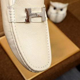 HERMES Черные классические туфли с закрытым носком Изготовлены из