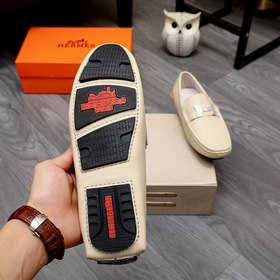 HERMES Черные классические туфли с закрытым носком Изготовлены из