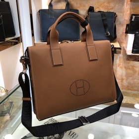 HERMES Мужская сумка для документов из кожи бычка Модель： 82377-