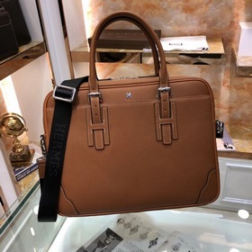 HERMES Мужской портфель с ручкой и ремнем через плечо Модель： 23