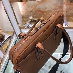 HERMES Мужской портфель с ручкой и ремнем через плечо Модель： 23