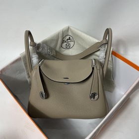 Hermès Импортная сумка из кожи TC серебристо-золотыми застежками