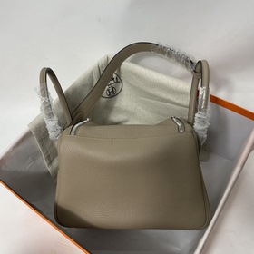 Hermès Импортная сумка из кожи TC серебристо-золотыми застежками
