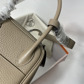 Hermès Импортная сумка из кожи TC серебристо-золотыми застежками 