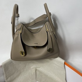 Hermès Импортная сумка из кожи телячьей кожи серебристыми застежк